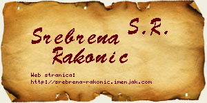 Srebrena Rakonić vizit kartica